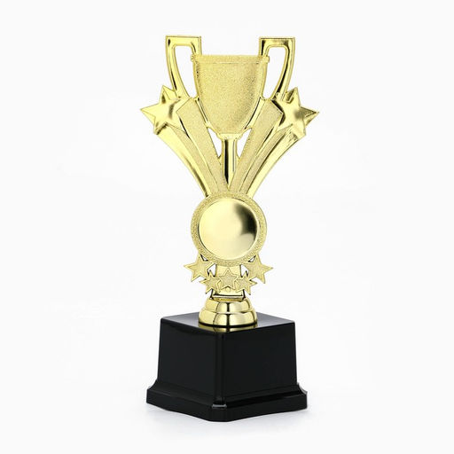Наградная фигура кубок, золото, подставка пластик, 22 см