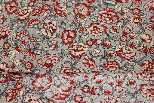 Импорт. хлопок Диантус цв.кофейно-серый, ш.1.5м, хлопок-100%, 100гр/м.кв - Купава фото 6