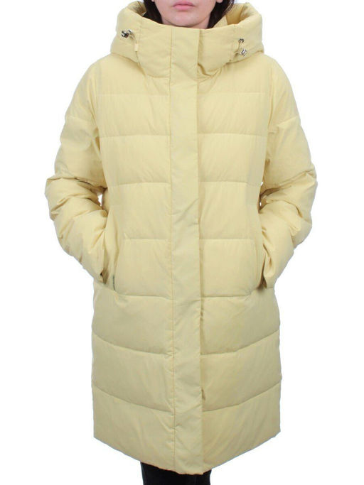 56181 YELLOW Пальто зимнее женское (холлофайбер 150 гр.)