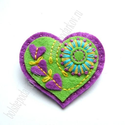 Фетр жесткий Горошек 1 мм (10 листов) SF-1953, фисташковый №015 - Больше подарков фото 2