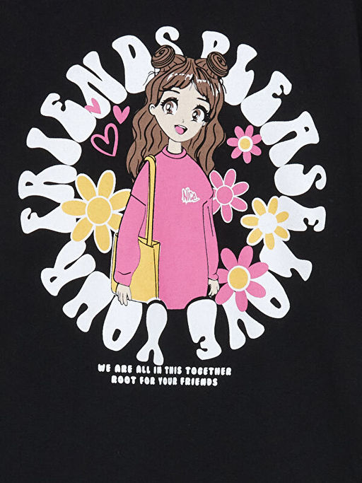 Bisiklet Yaka K?z ?ocuk Ti??rt - Waikiki фото 2