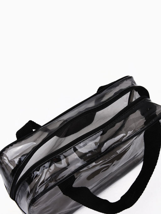 Косметичка на молнии, с ручками, чёрная