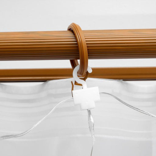 Гирлянда занавес Роса 3х2 м, тепло желтое свечение ,8 режимов ,10 нитей, прозрачный провод. - Family фото 4