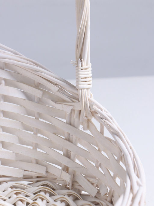 Корзина плетёная 25×25×5×13.5×30 см, ива, белая