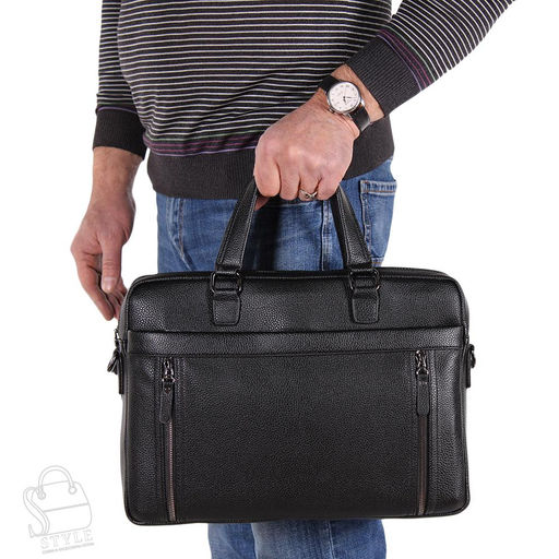 Портфель мужской 8223-8S black S-Style  в Новосибирске
