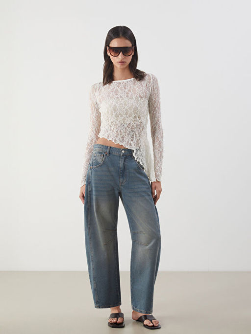 Balloon Fit Kad?n Jean Pantolon