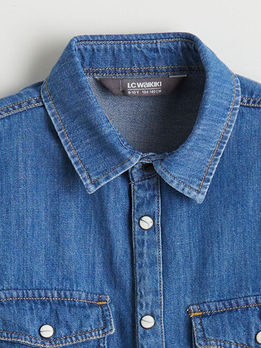 Uzun Kollu Erkek ?ocuk Jean G?mlek