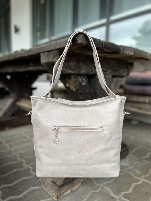 Женская сумка шоппер из эко кожи 0010 Серый - Kenguluna фото 4