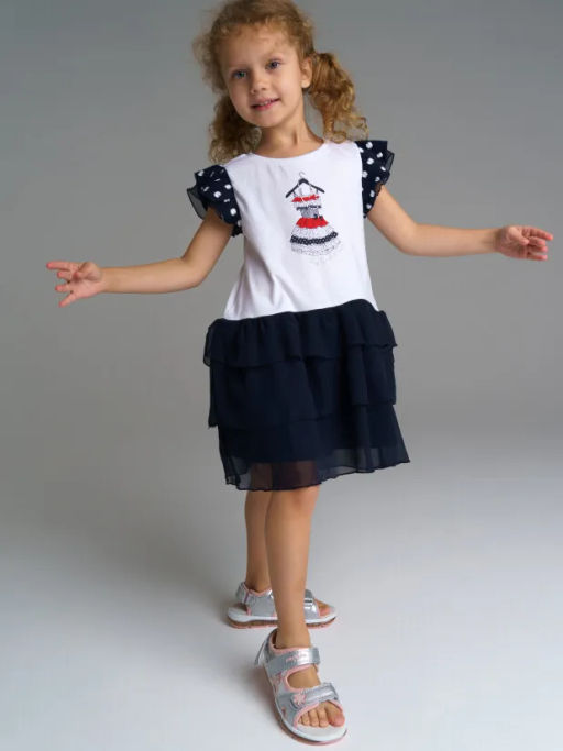 PlayToday / Платье трикотажное для девочек  фото 3