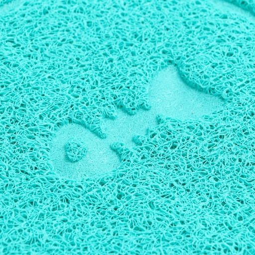 Коврик 2-в-1 под миску/туалет для животных два круга, 47 х 26 см, бирюзовый - Пижон фото 4