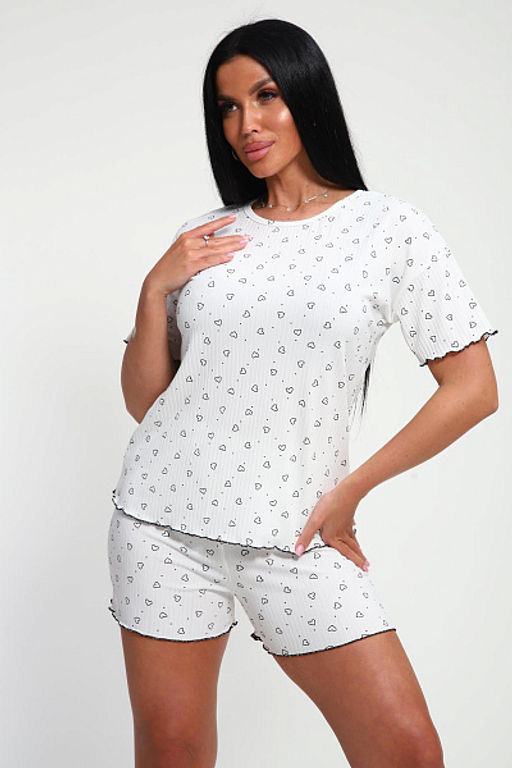 Пижама с шортами (01062, красный) - Плиона фото 13