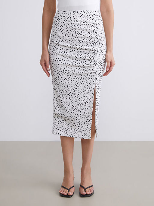 Beli Lastikli Desenli B?zg?l? Y?rtma?l? Etek