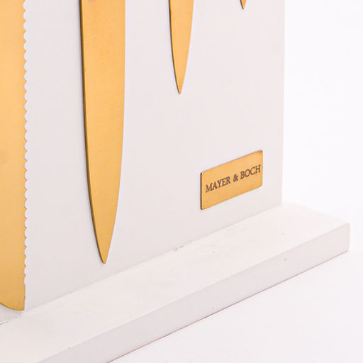40608 Набор кухонных ножей нерж/ст + подставка дерево 6пр MB (х6) - Mayer&boch фото 4