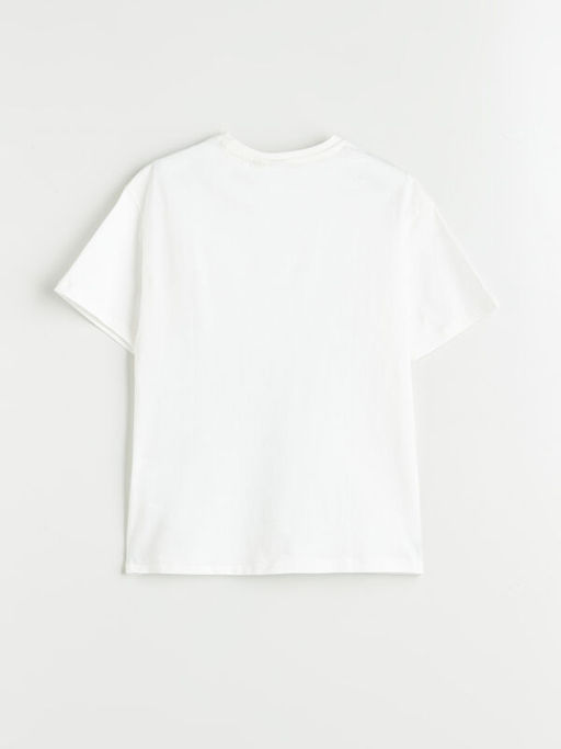 Bisiklet Yaka Bask?l? Erkek ?ocuk Ti??rt