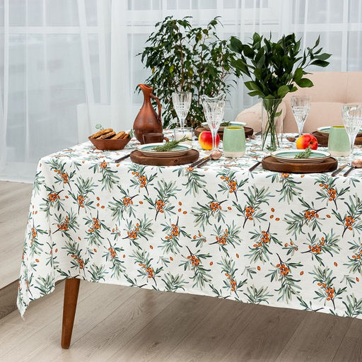 Скатерть Этель Berry garden 149×220 см, 100% хлопок, репс 210 г/м²