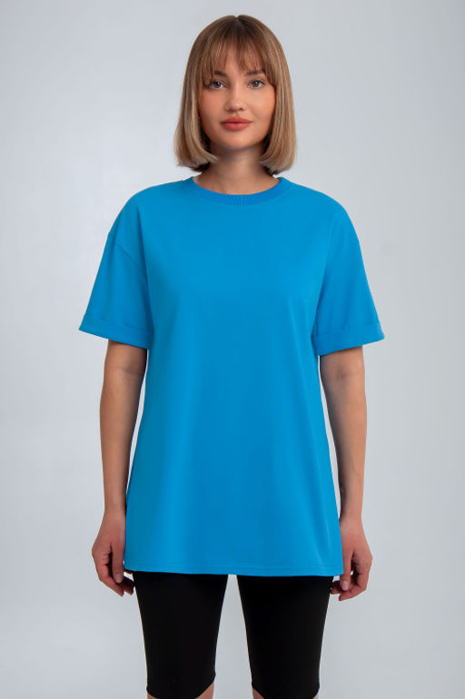 Арт. 31118 Футболка женская 44-52 (5 шт) Цвет:Голубой - Калинка фото 5