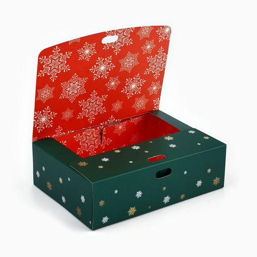 Цена за 2 шт. Коробка подарочная новогодняя складная двухсторонняя Для тебя в Новый год, 16.5?12?5 см