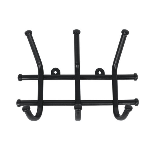 Вешалка настенная металл. "Норма 3" 24см (3 рожка, черный)