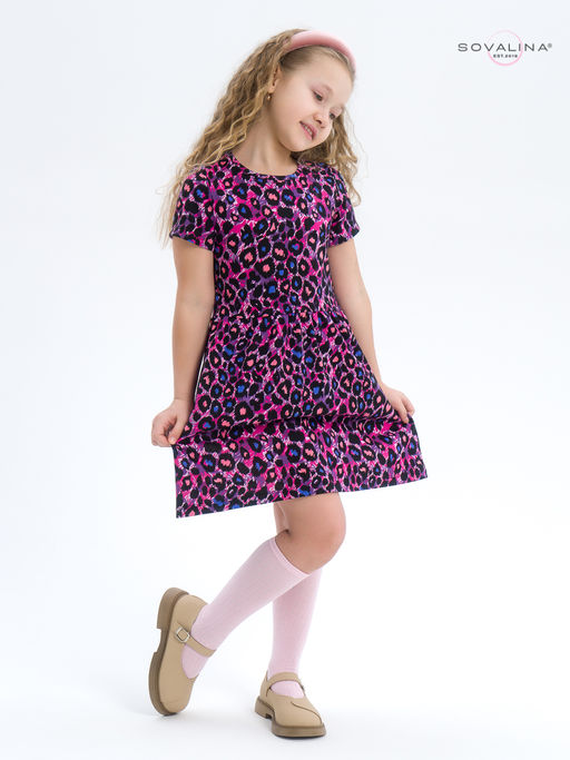 Платье Лето фуксия лео - Sovalina фото 3
