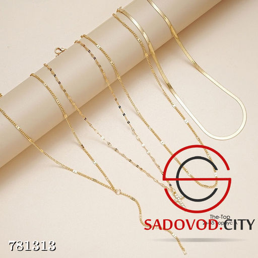 Ожерелье из 4 раздельных цепочек с крестиком - Bruno фото 4