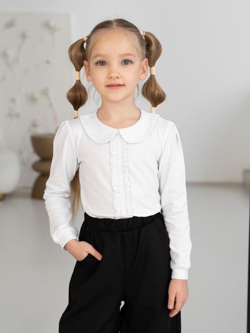 Блуза дев.арт.126/1-1,белая