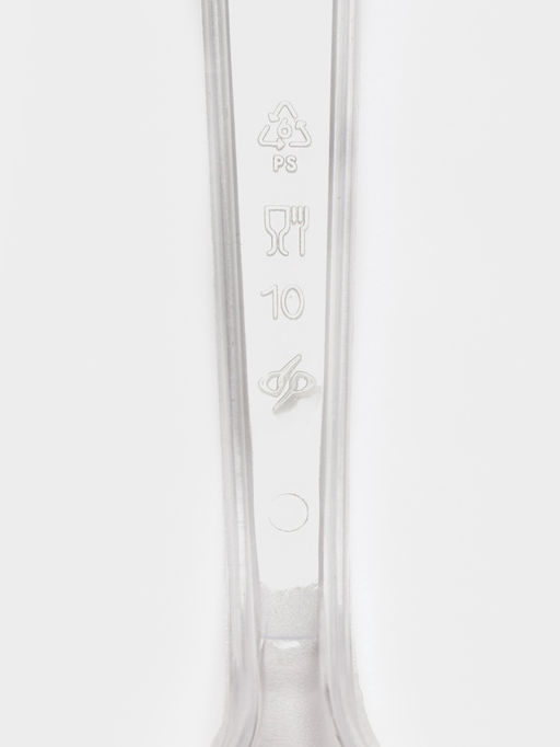 Цена за 50 шт. Ложка одноразовая для фуршета «Премиум», 18 см, пластик, прозрачная