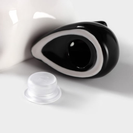 Набор фарфоровый для специй на бамбуковой подставке BellaTenero Зайцы, 3 предмета: солонка 50 мл, перечница 20 мл, подставка, цвет белый и чёрный  фото 7