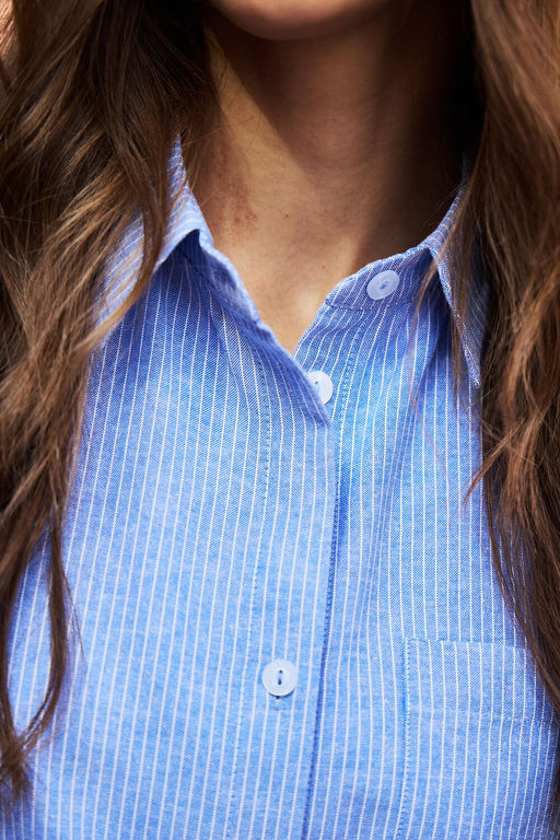 Рубашка оверсайз в полоску хлопковая