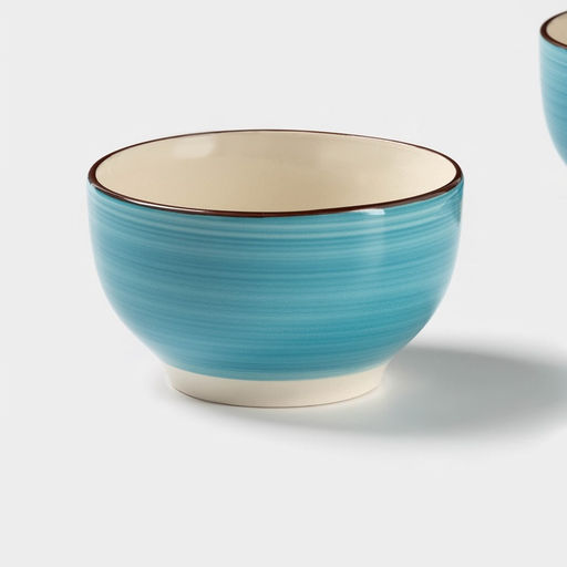 Набор посуды Доляна «Бриз», 6 предметов: кружка 360 мл, салатник 800 мл, тарелка d=19 см, керамика, голубой