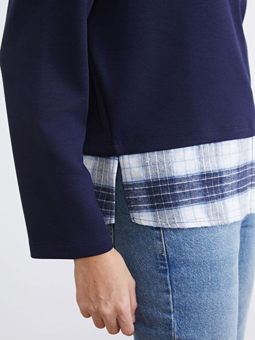 Ekose Oversize Soft Touch Kad?n Sweatshirt