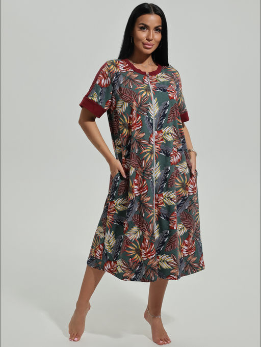 Барышня халат женский (изумруд)