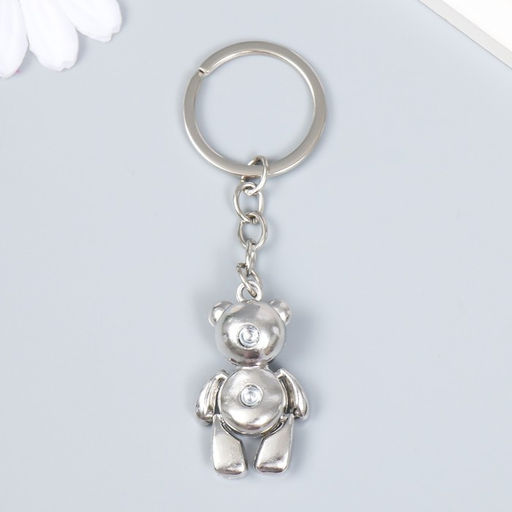 Цена за 12 шт. Брелок металл "Мишка" серебро, лапы двигаются 2,3х1х4 см