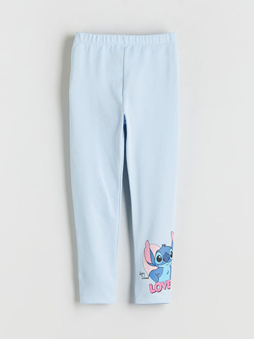Beli Lastikli Stitch Bask?l? K?z ?ocuk Tayt