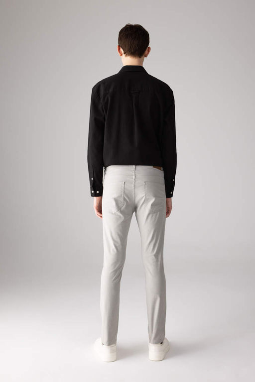 Брюки-чиносы узкого кроя из парусины - Defacto фото 6