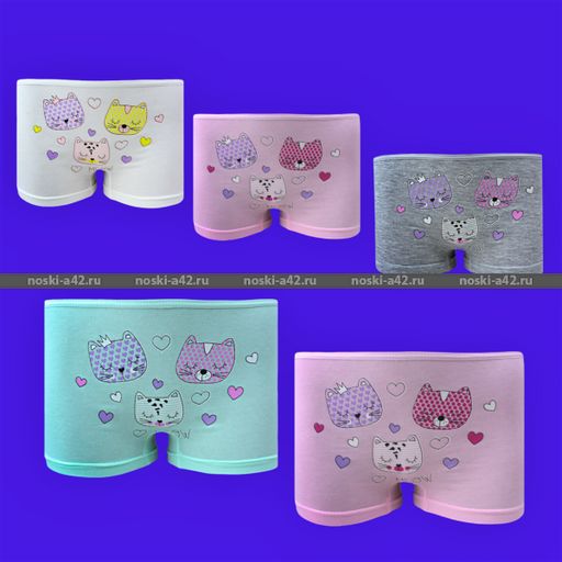 Цена за 5 шт. Трусы для девочек Турция арт. 116384 (179595, 116606, 116387) шортиками 4 (6-7 лет) - For you фото 4