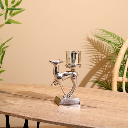 Подсвечник «Оленёнок», 11×8×17 см, алюминий