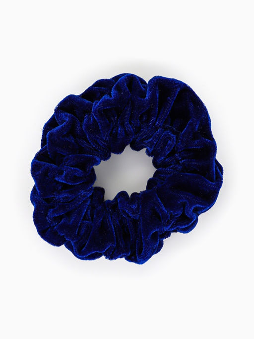 Цена за 2 шт. Резинка для волос «Орбита», джемма бархат, 10 см, синяя