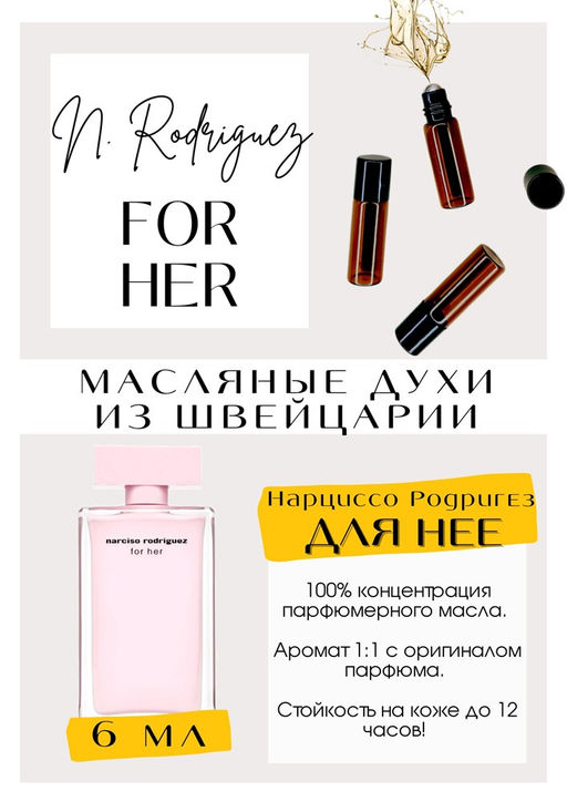 Масляные духи по мотивам For Her / Narciso Rodriguez - Get parfum фото 2