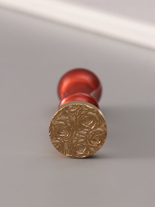 Печать для сургуча с пластиковой ручкой «Розы», 6.3×2.5×2.5 см