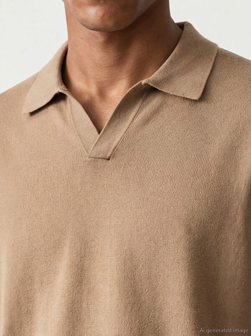 Polo Yaka K?sa Kollu Erkek Triko Kazak