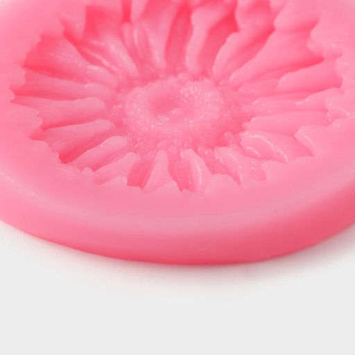 Цена за 3 шт. Молд для заливки Доляна Герберы, силикон, d=6 см, розовый  фото 3