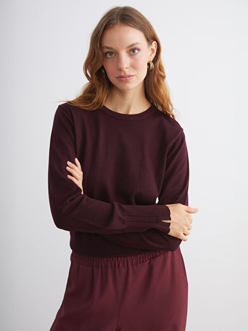 Bisiklet Yaka Kad?n Triko Kazak