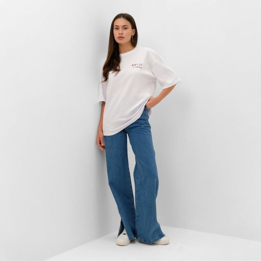Футболка женская MIST Rainbow, размер 46-48 (L-XL), белая