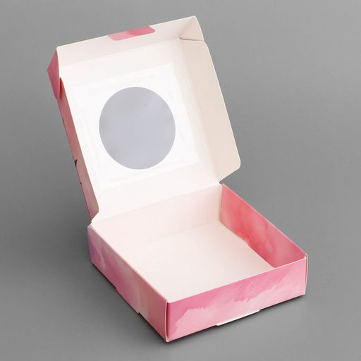 Цена за 5 шт. Коробка подарочная сборная с окном, упаковка, «Самой красивой», 10×10×3 см