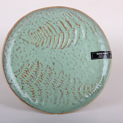 Тарелка десертная 21.5см, Fern deco T36-02 /КОРАЛЛ/
