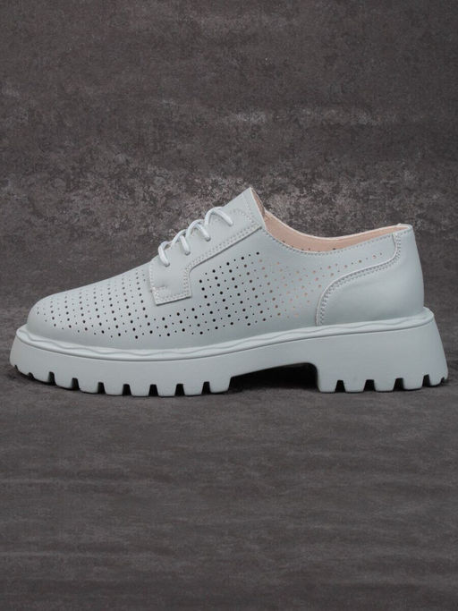 03-HY8-3D LT. BLUE Полуботинки женские (натуральная кожа)