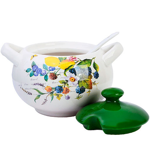 60150 Сахарница с крышкой 375мл с ложкой 3пр Лесные ягоды с лимонами доломит LR (х36) - Mayer&boch фото 5