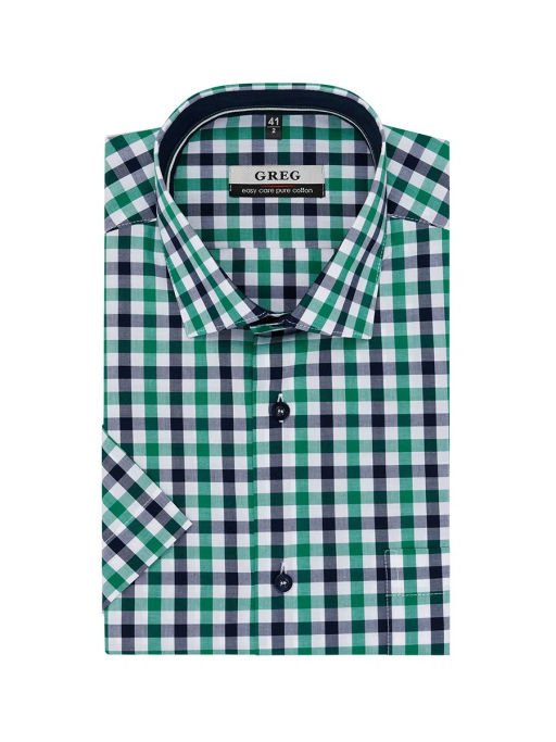 Сорочка мужская короткий рукав GREG 425/101/6140/1p