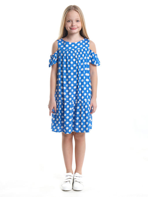 Платье в горох 22-7180 голубой горох - Mini maxi фото 2