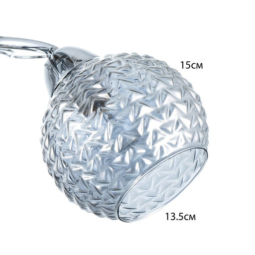 Светильник потолочный BayerLux «Эрион», люстра 5хЕ27, 40 Вт, хром, 56×56×22 см